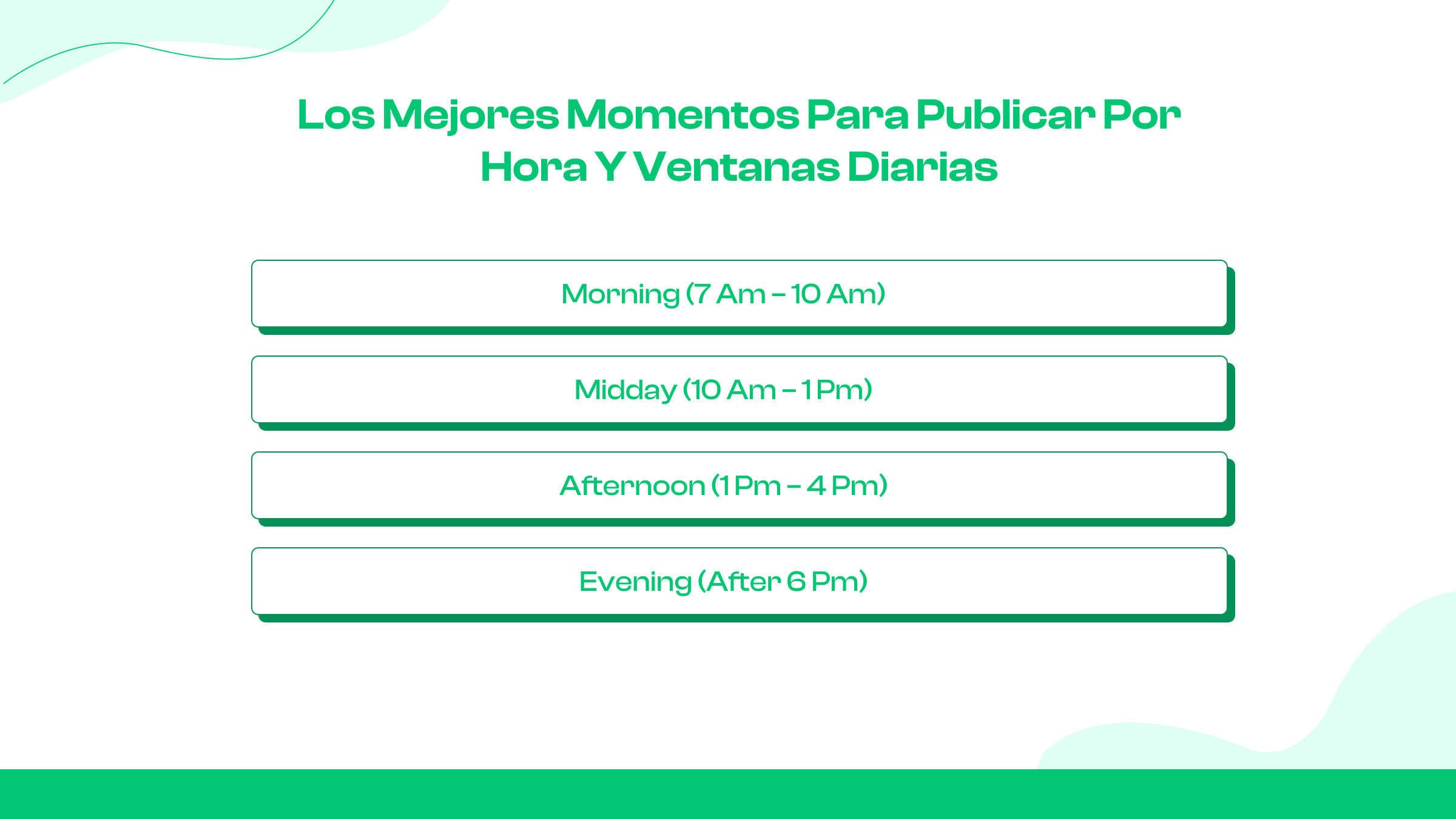  Los mejores momentos para publicar por hora y ventanas diarias