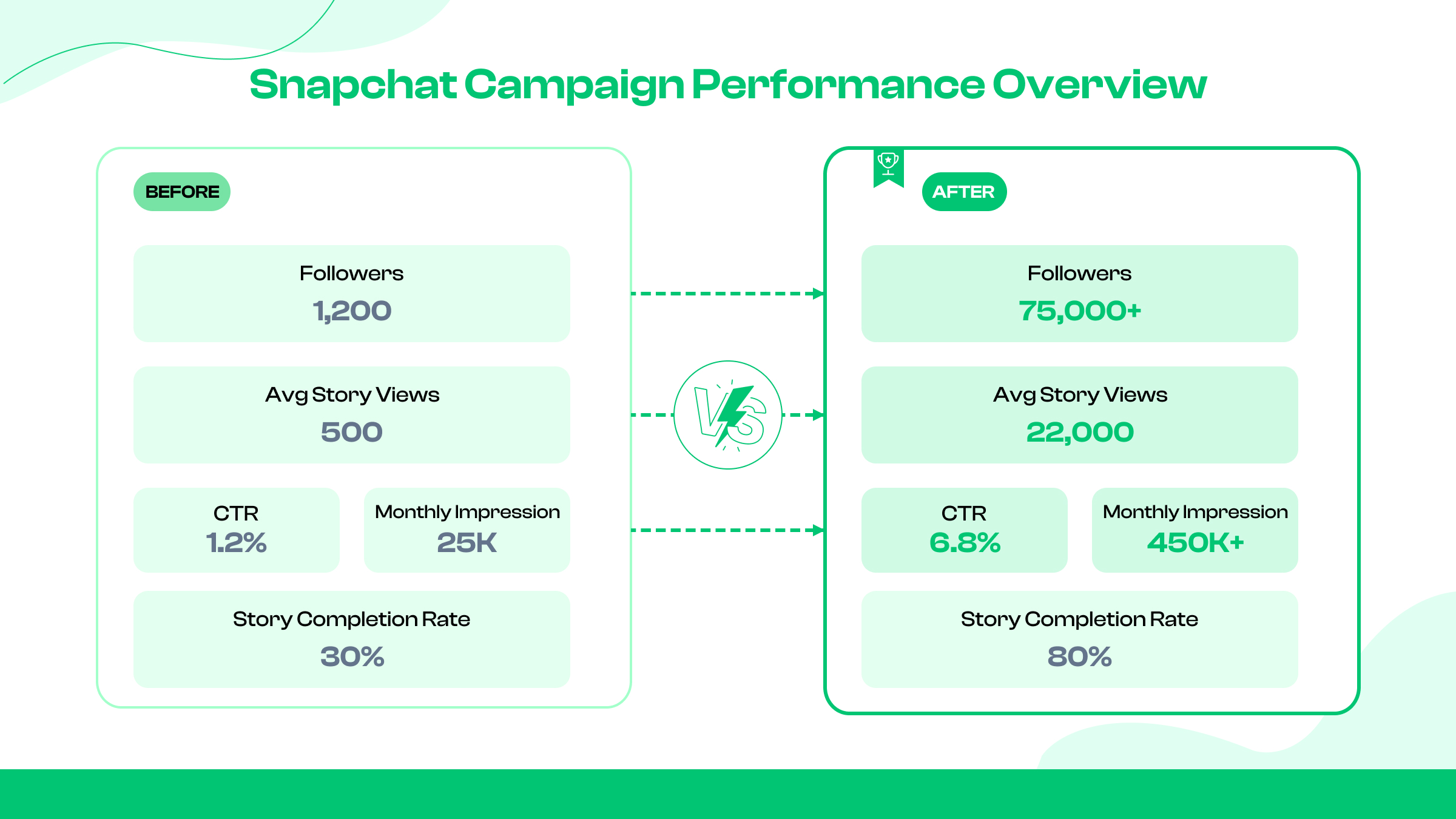Snapchat campaign performance Overview