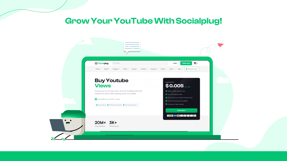 Grow Your YouTube with Socialplug!