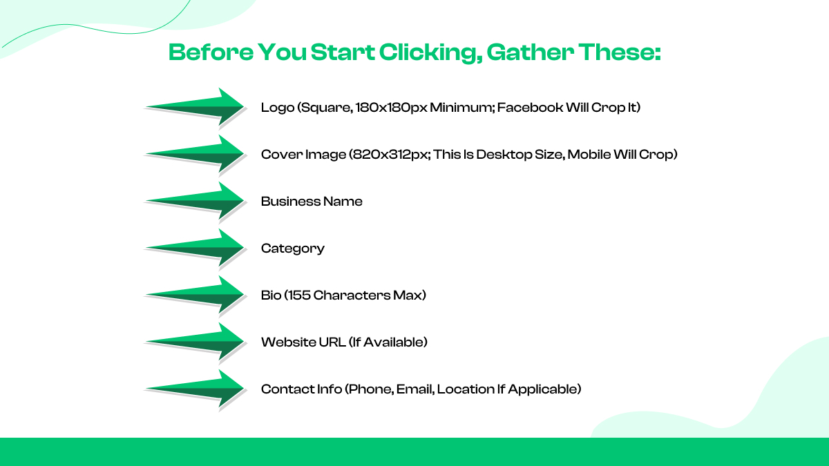 Before you start clicking, gather these:
