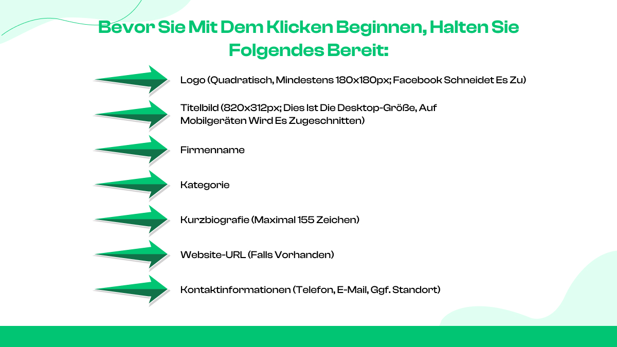 Bevor Sie mit dem Klicken beginnen, halten Sie Folgendes bereit: