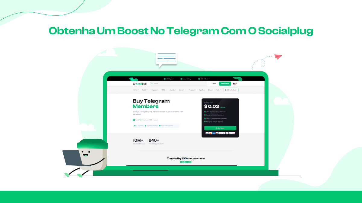 Obtenha um Boost no Telegram com o Socialplug