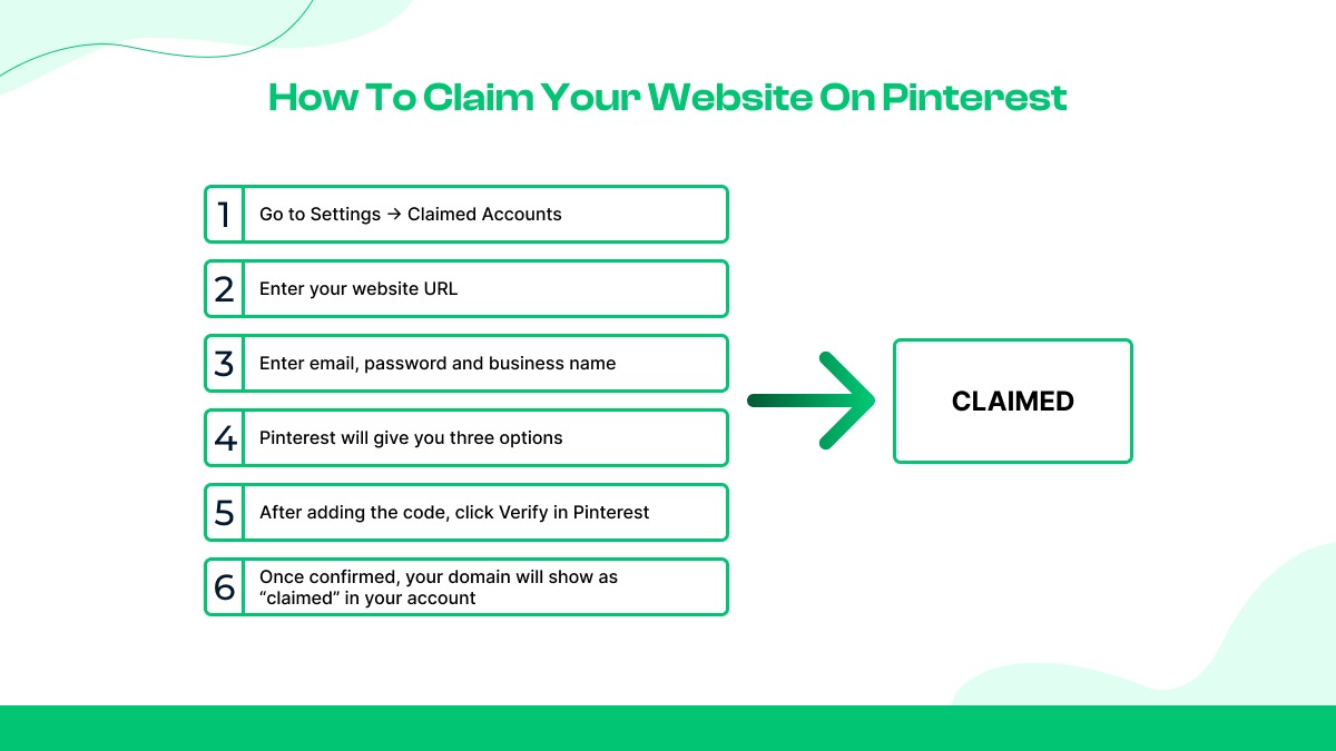 How to claim your website on Pinterest (step-by-step):