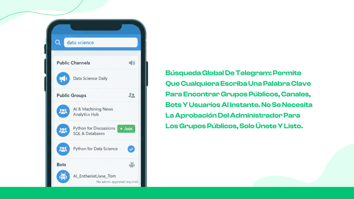 Uso de la búsqueda global de Telegram