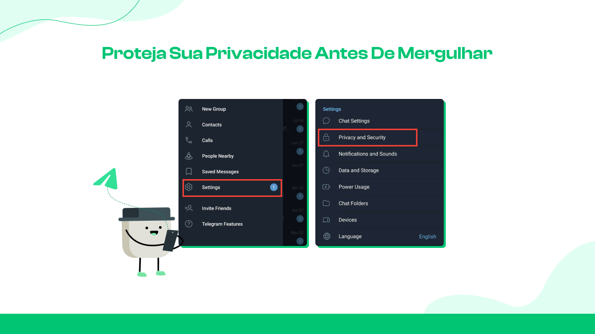 1. Bloqueie sua privacidade antes de mergulhar