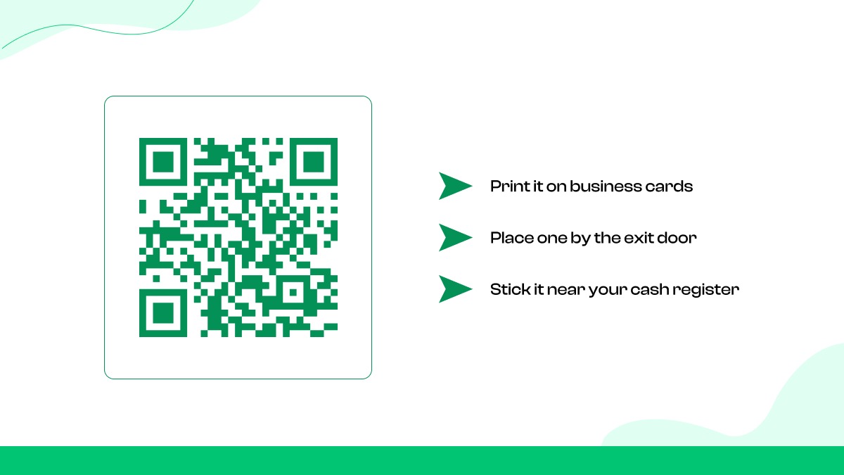 Include QR Codes in Physical Stores