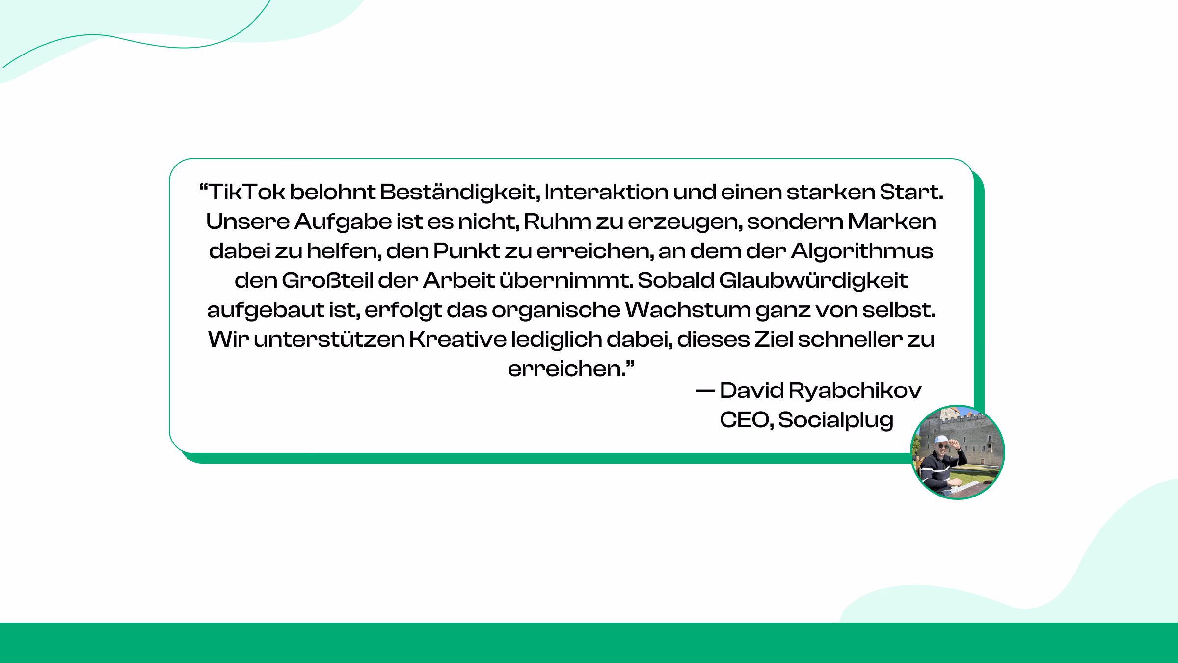 David Ryabchikov, CEO von Socialplug, sagt: