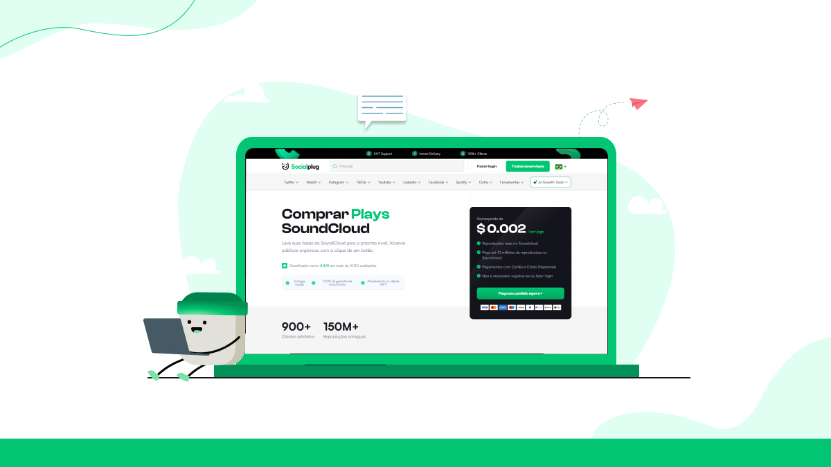 Socialplug para o crescimento do SoundCloud