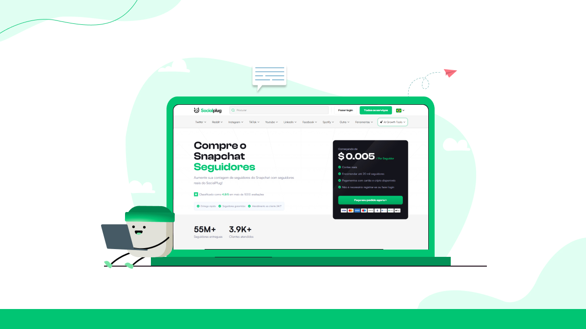  Cresça no Snapchat com o Socialplug!