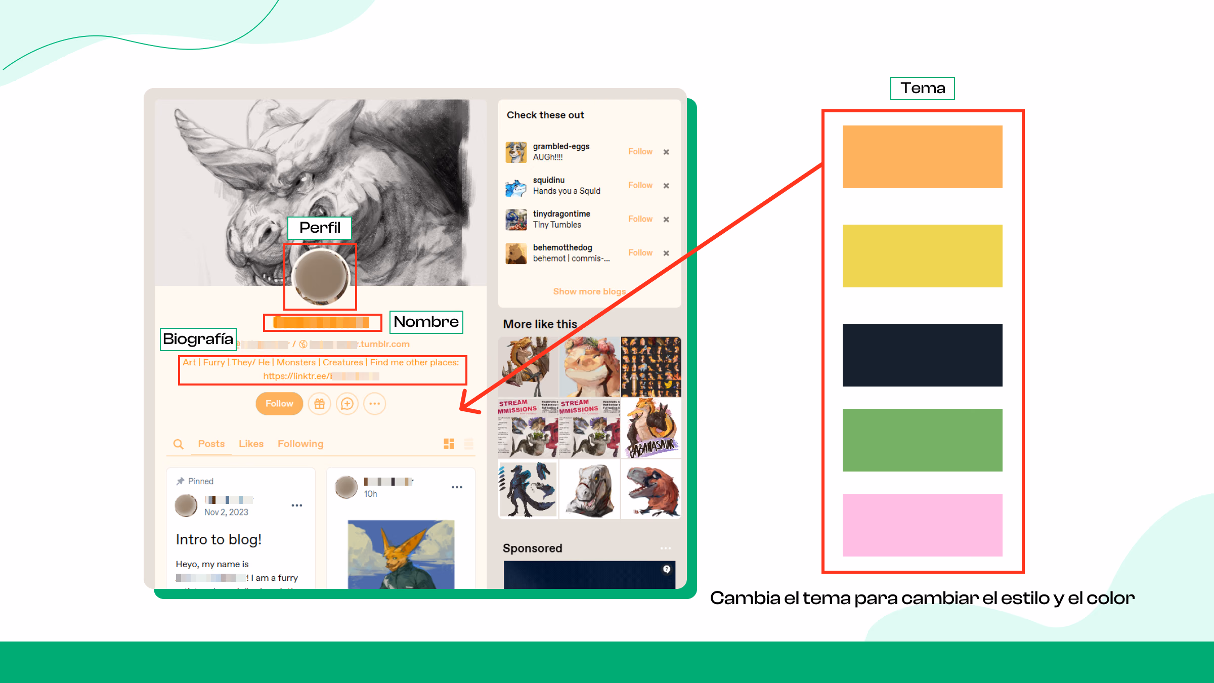 Crea un perfil de Tumblr sólido