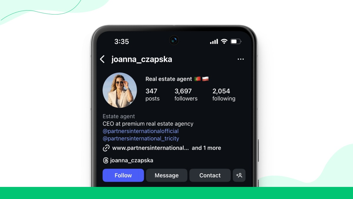 Adicione palavras-chave principais ao nome e à biografia