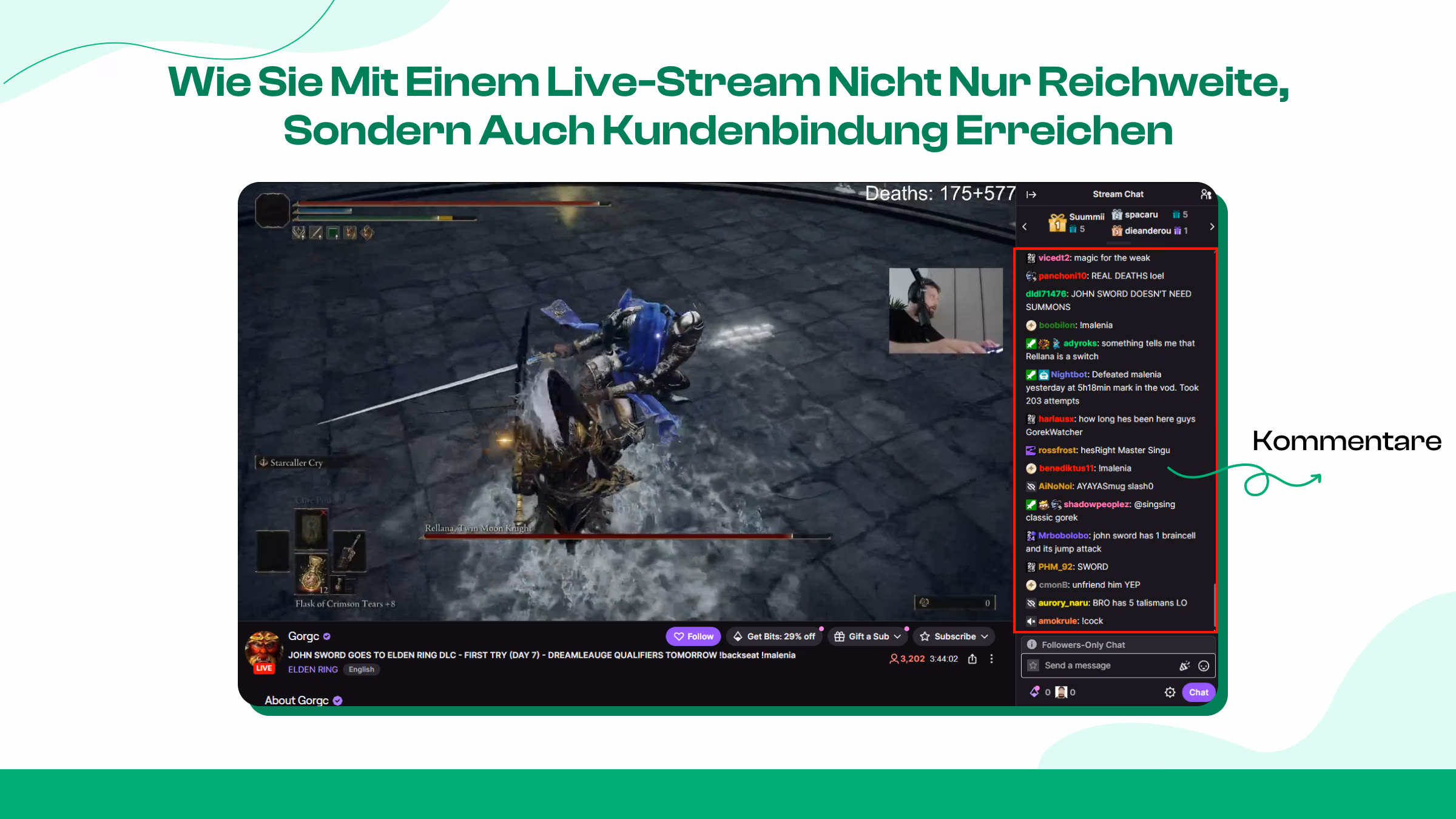 Lebe auf die richtige Art und Weise (Kundenbindung > Exposition)