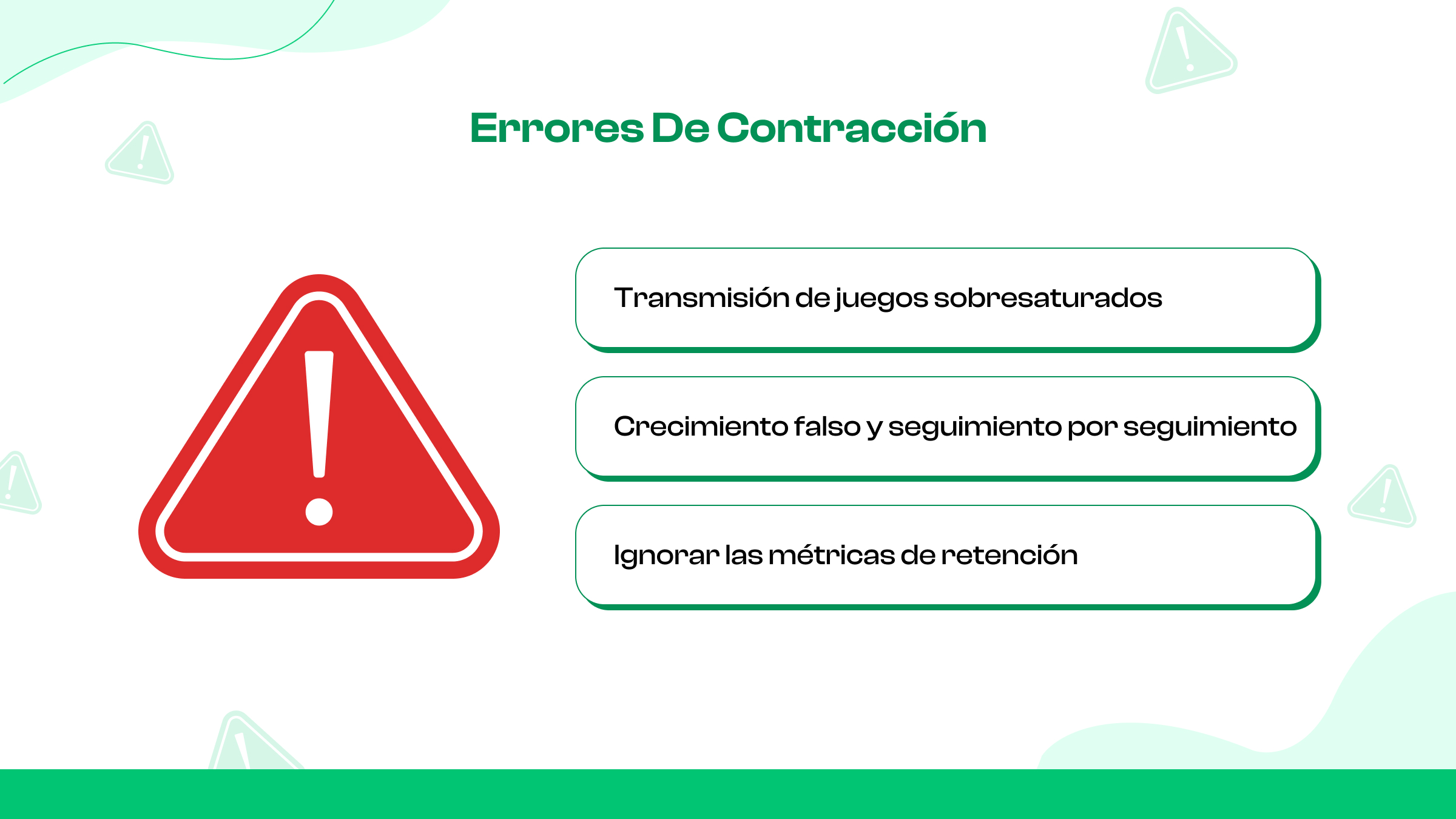 Errores de crecimiento que mantienen a los canales atascados