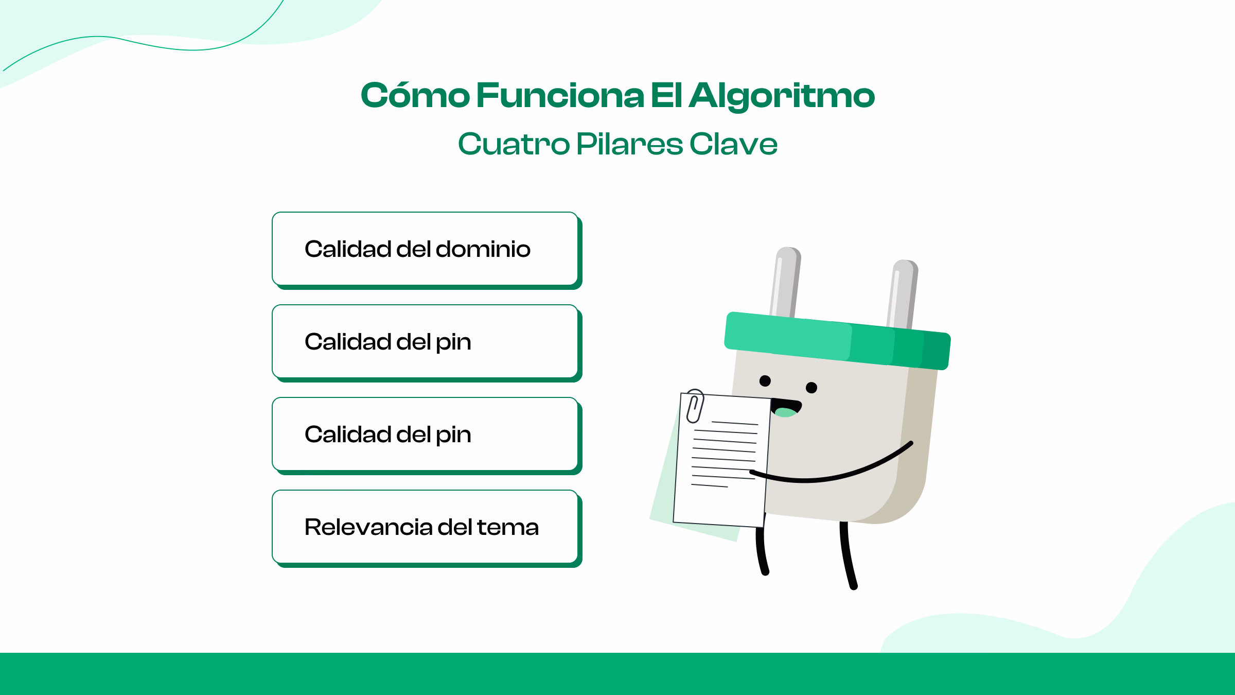 El algoritmo se basa en 4 pilares clave