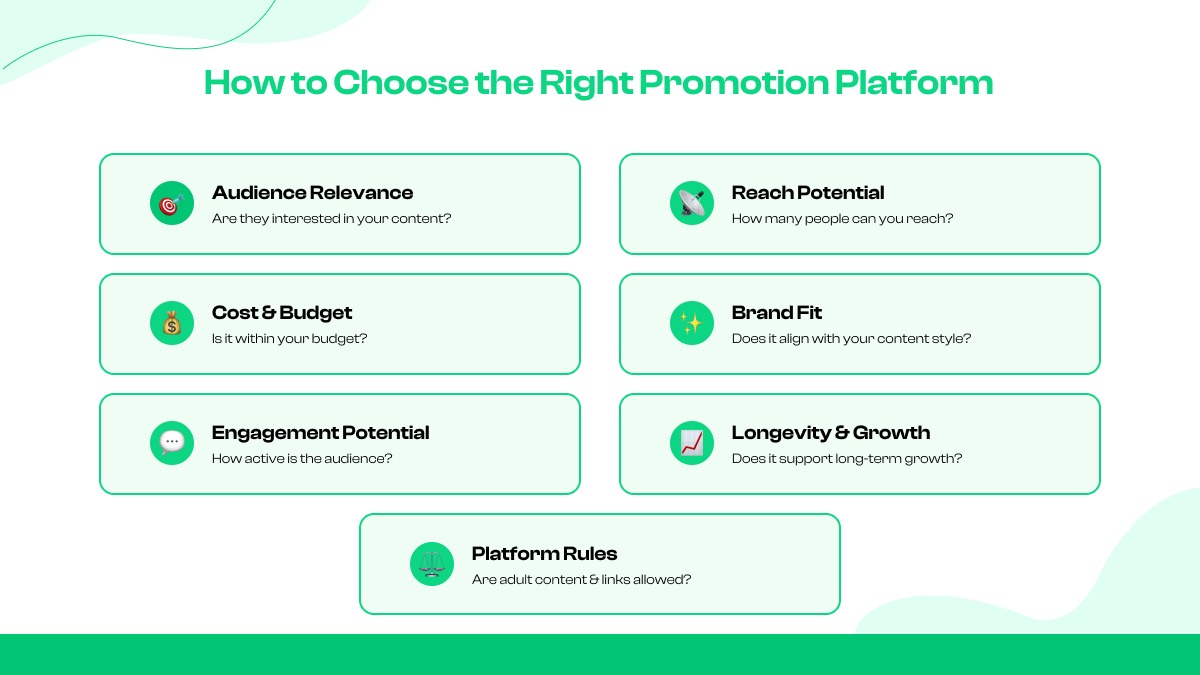 7 Factors to Consider when Choosing the Best Place to Promote