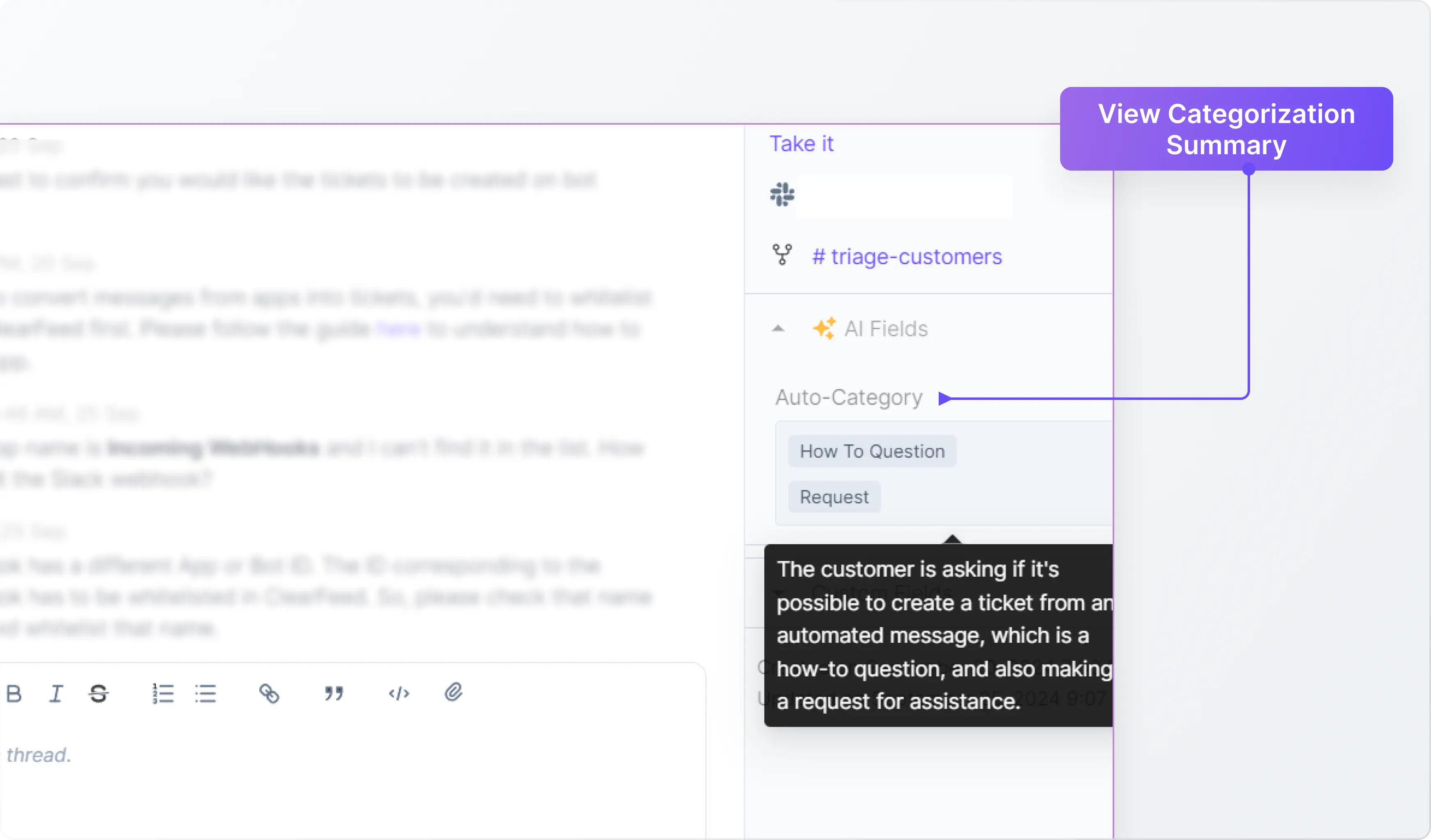 Viewing Categorization Summary