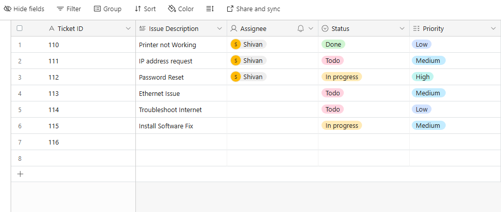 2. Create tables to organize your data effectivel