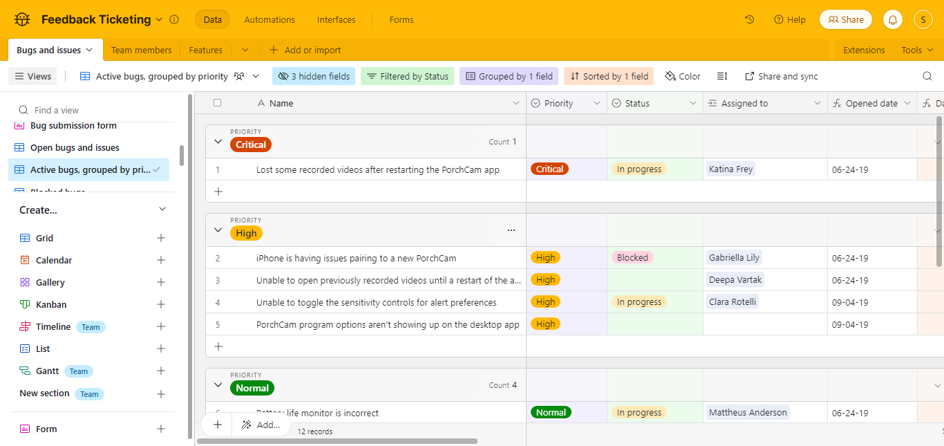 Airtable Ticketing Sysrem