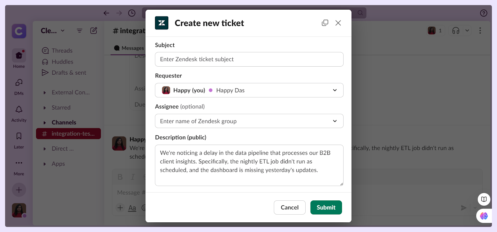How to Get Started with Slack Zendesk Integration - Step 3: Method #1: Using Zendesk Slack Connector