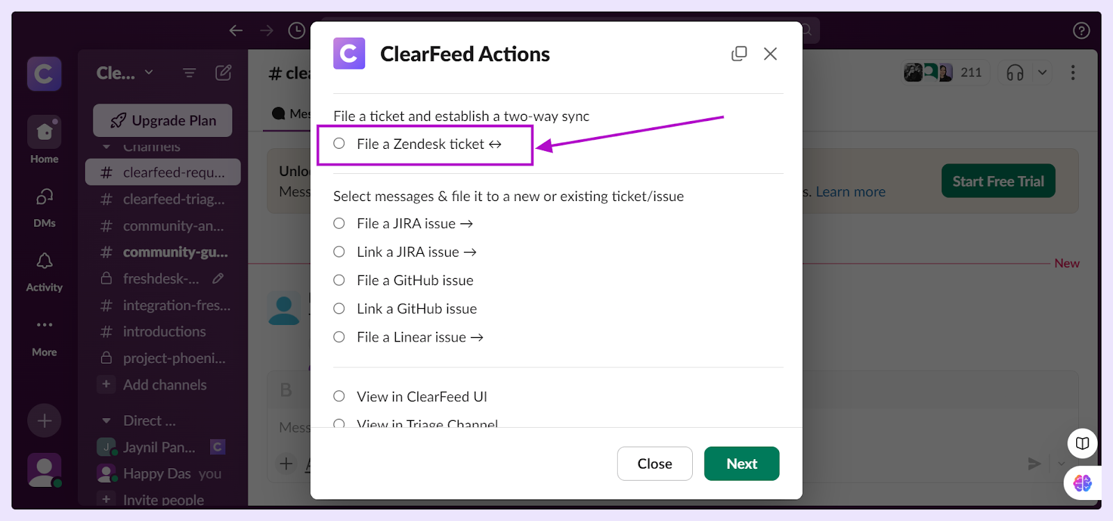 How to Integrate Slack Channels into Zendesk Using ClearFeed?
