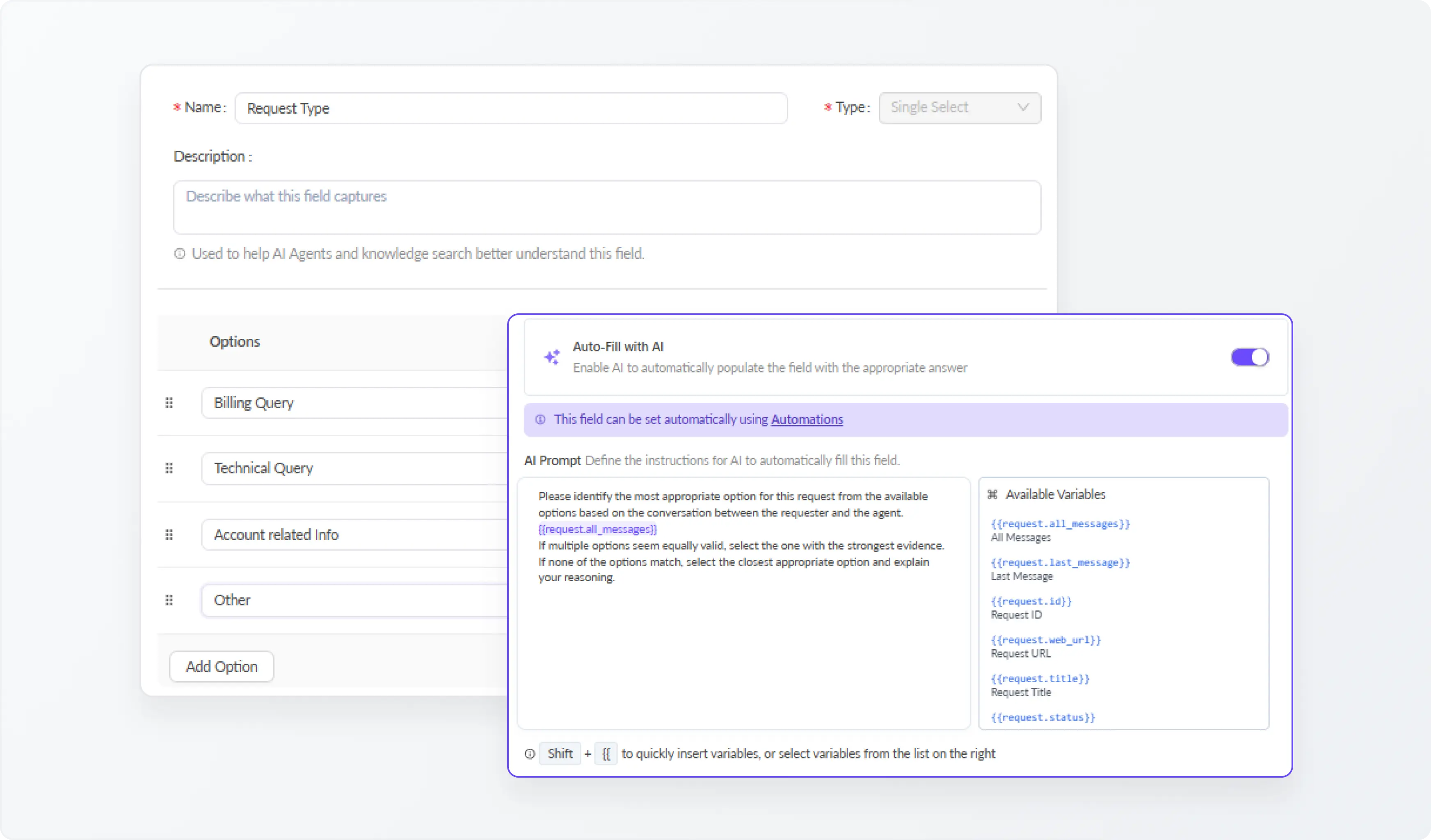 Categorize Request Type