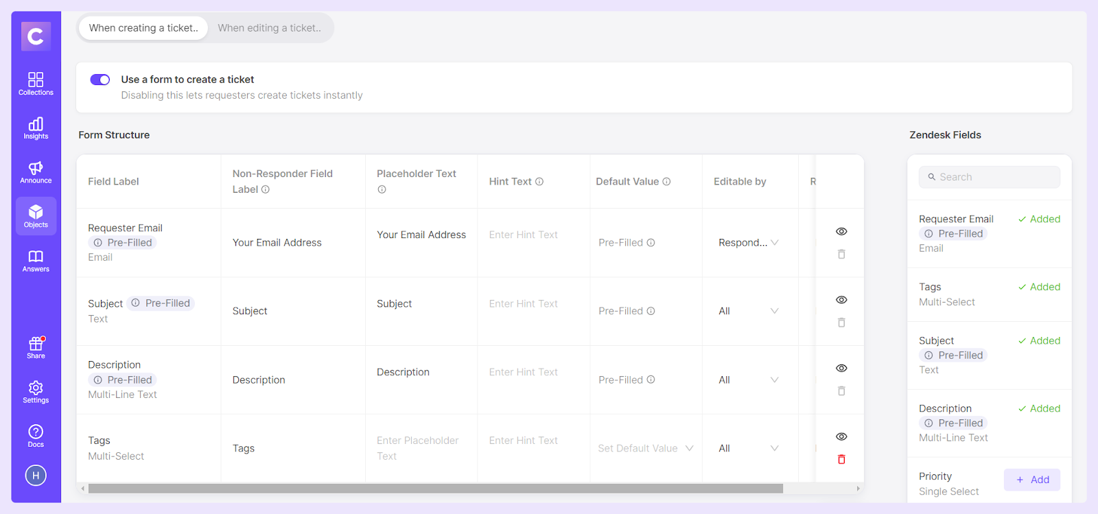 Creating a Ticket Form using ClearFeed