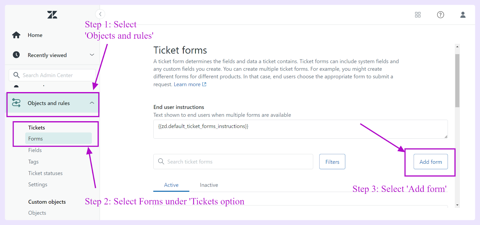Creating a Ticket Form in Zendesk