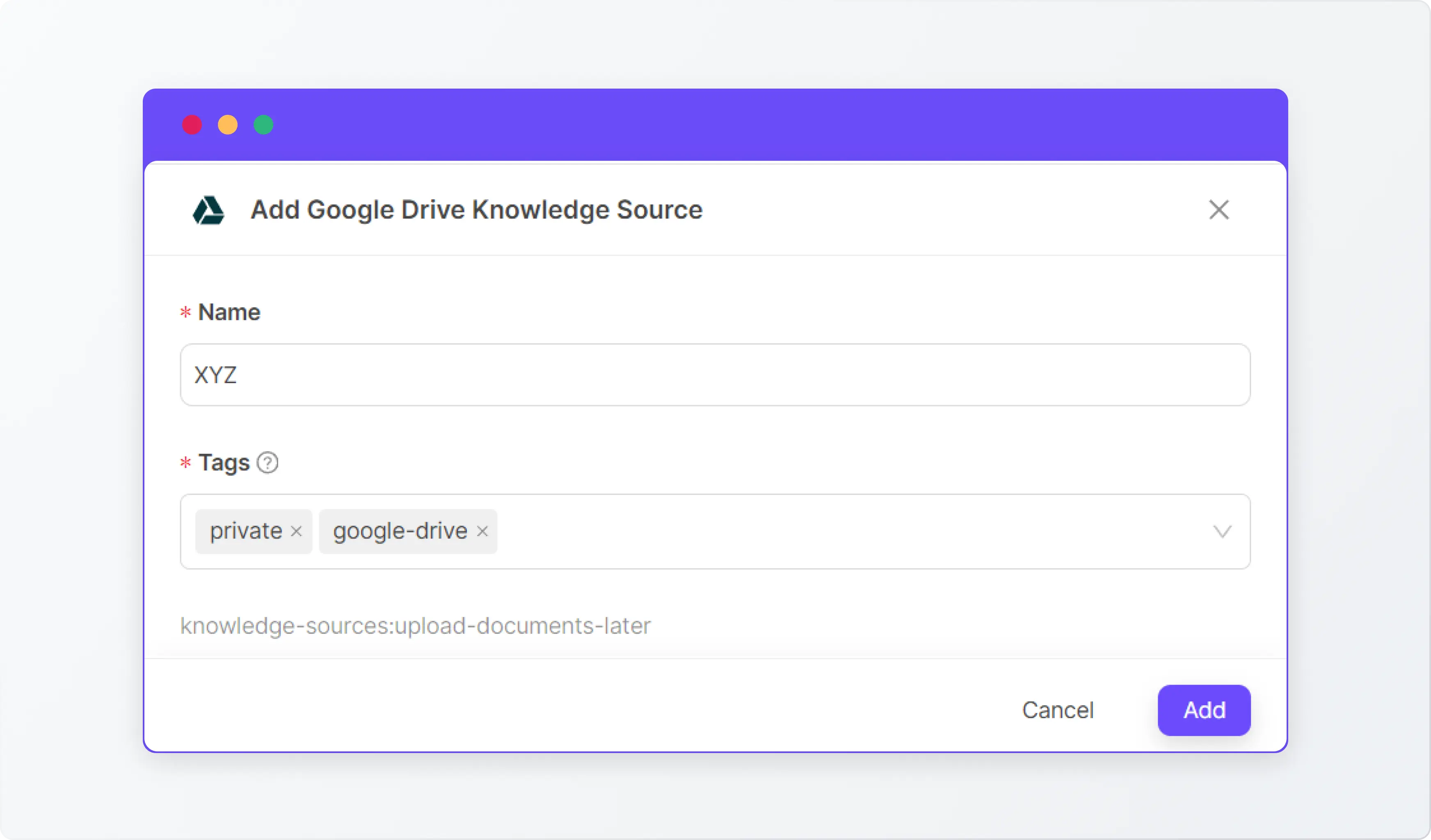 Add Knowledge Source