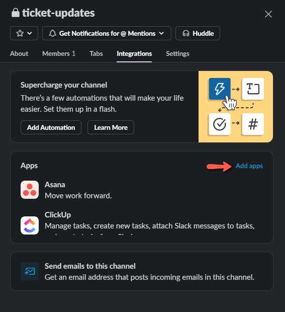 Log into your Slack account and navigate to the private channel where you want to add monday.com. In the upper right-hand corner of the Slack interface, you’ll see an icon with your picture or avatar.Â