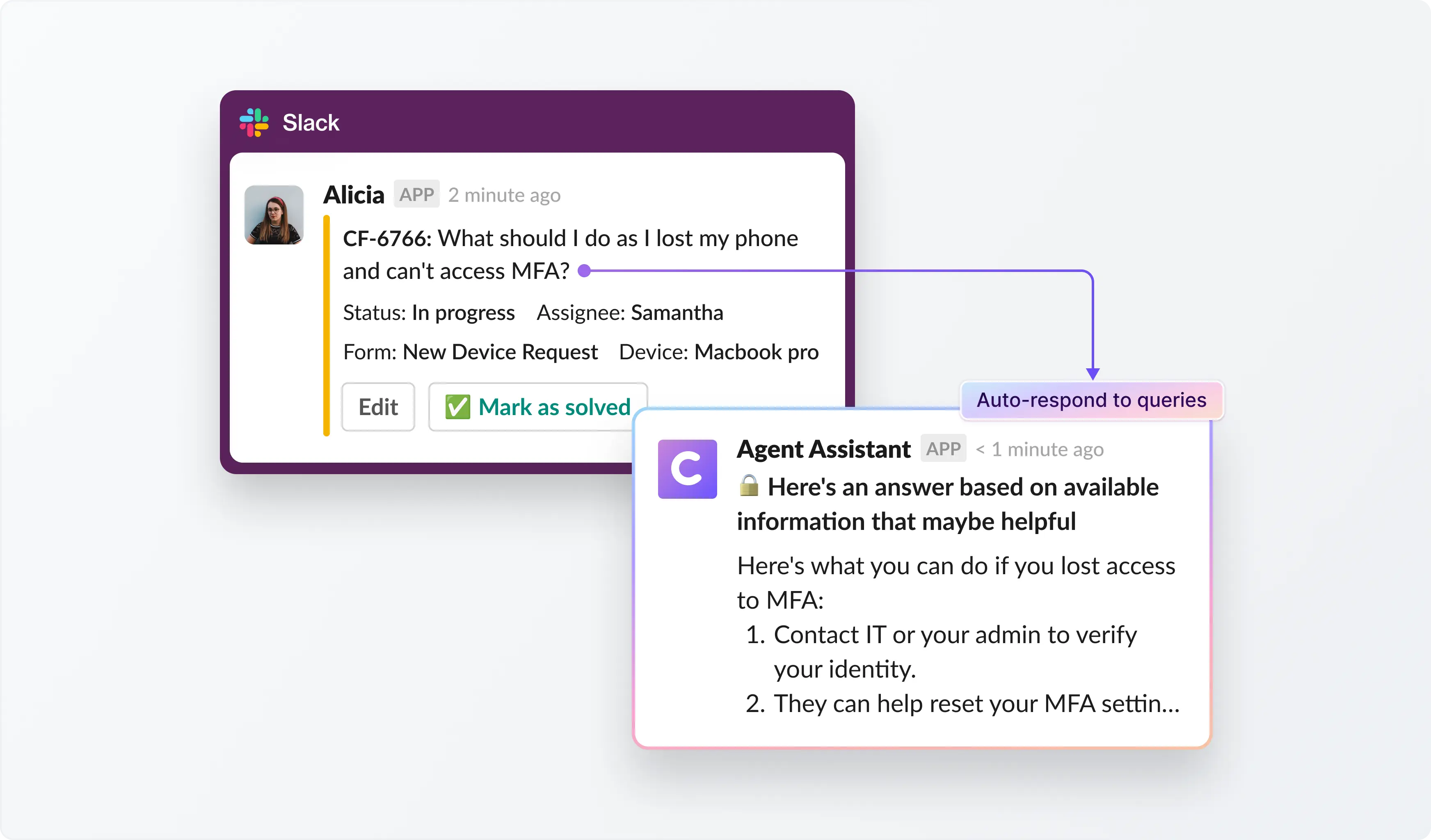 Auto-respond to queries with Virtual Agent
