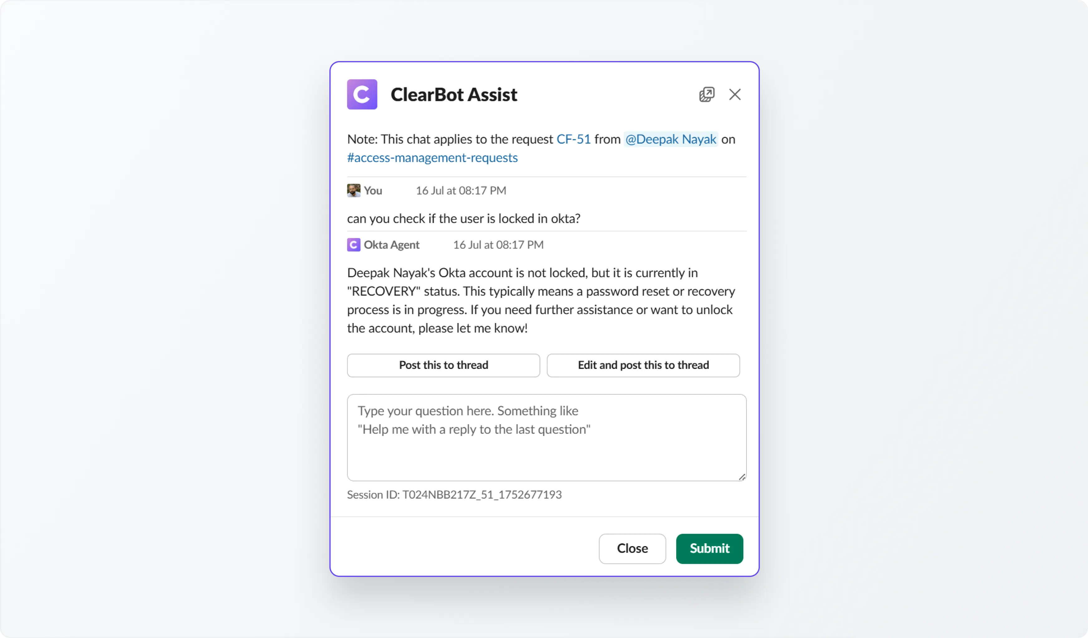 Troubleshoot requests with Agent Assistant