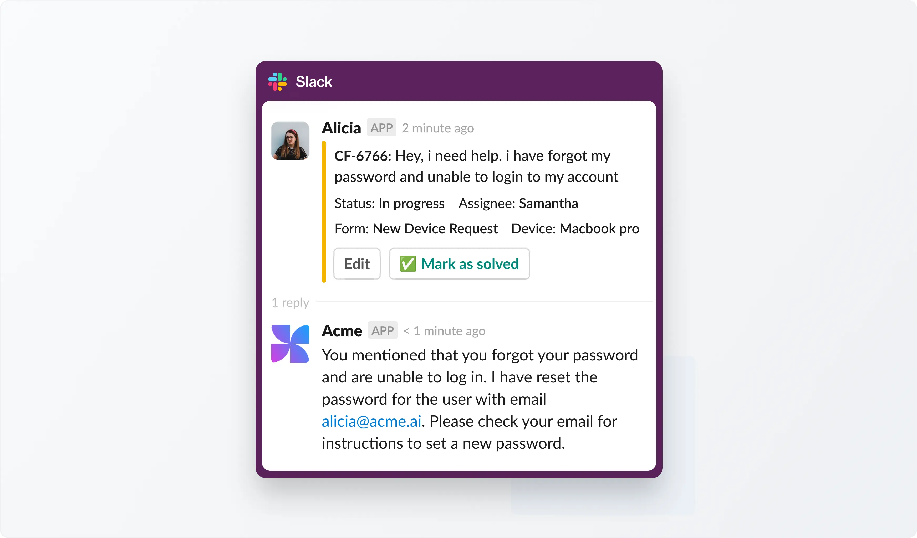 Reset passwords without switching tabs