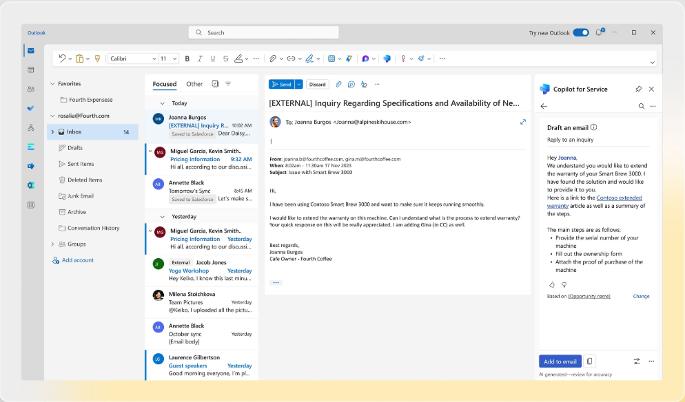 Microsoft Capilot for Service