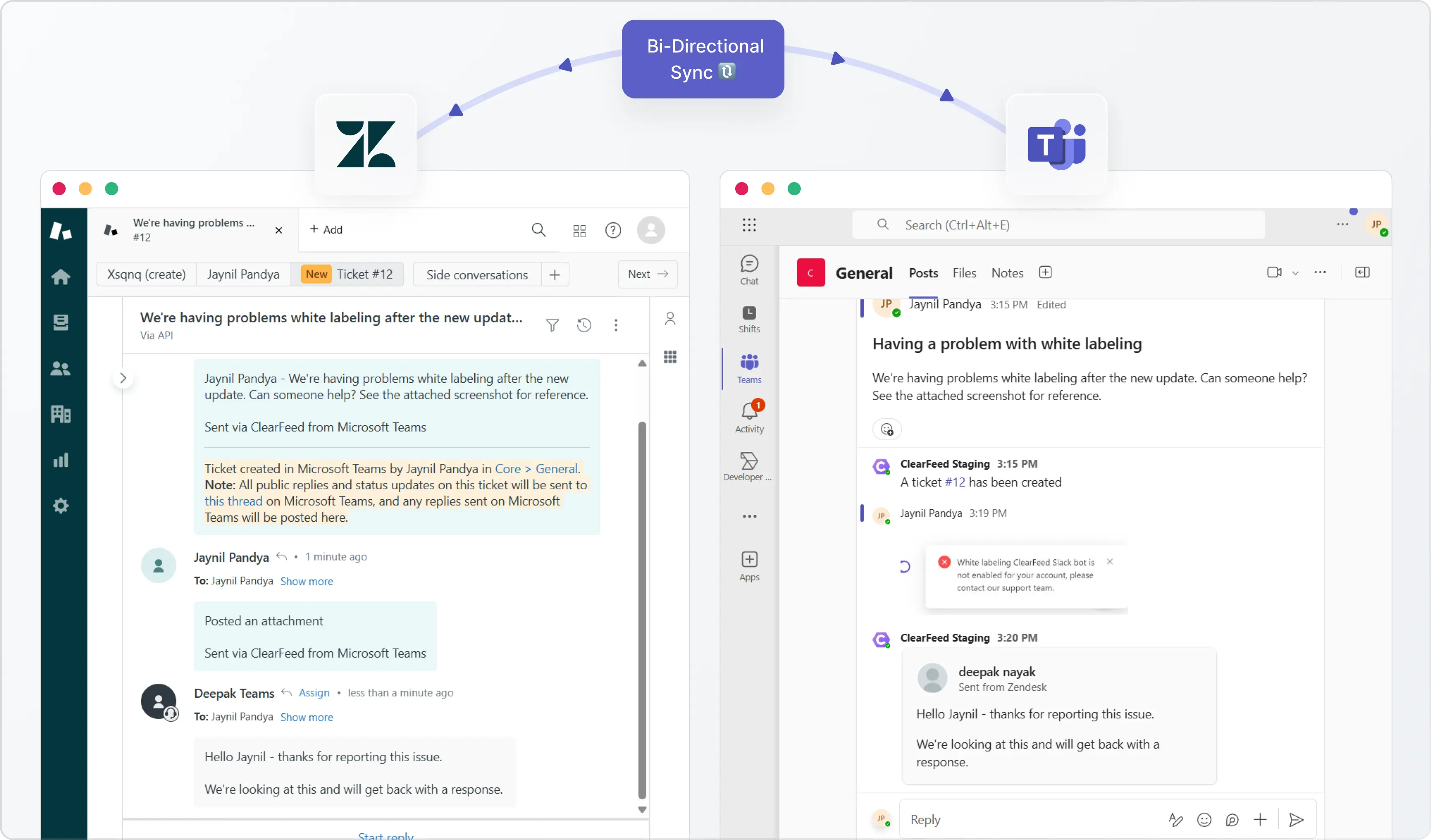 Sync Messages and Attachments Bi-Directionally in Real Time