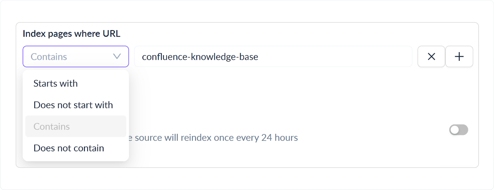 If you want to narrow things down, + Add Condition to allow/disallow answering from specific pages.
