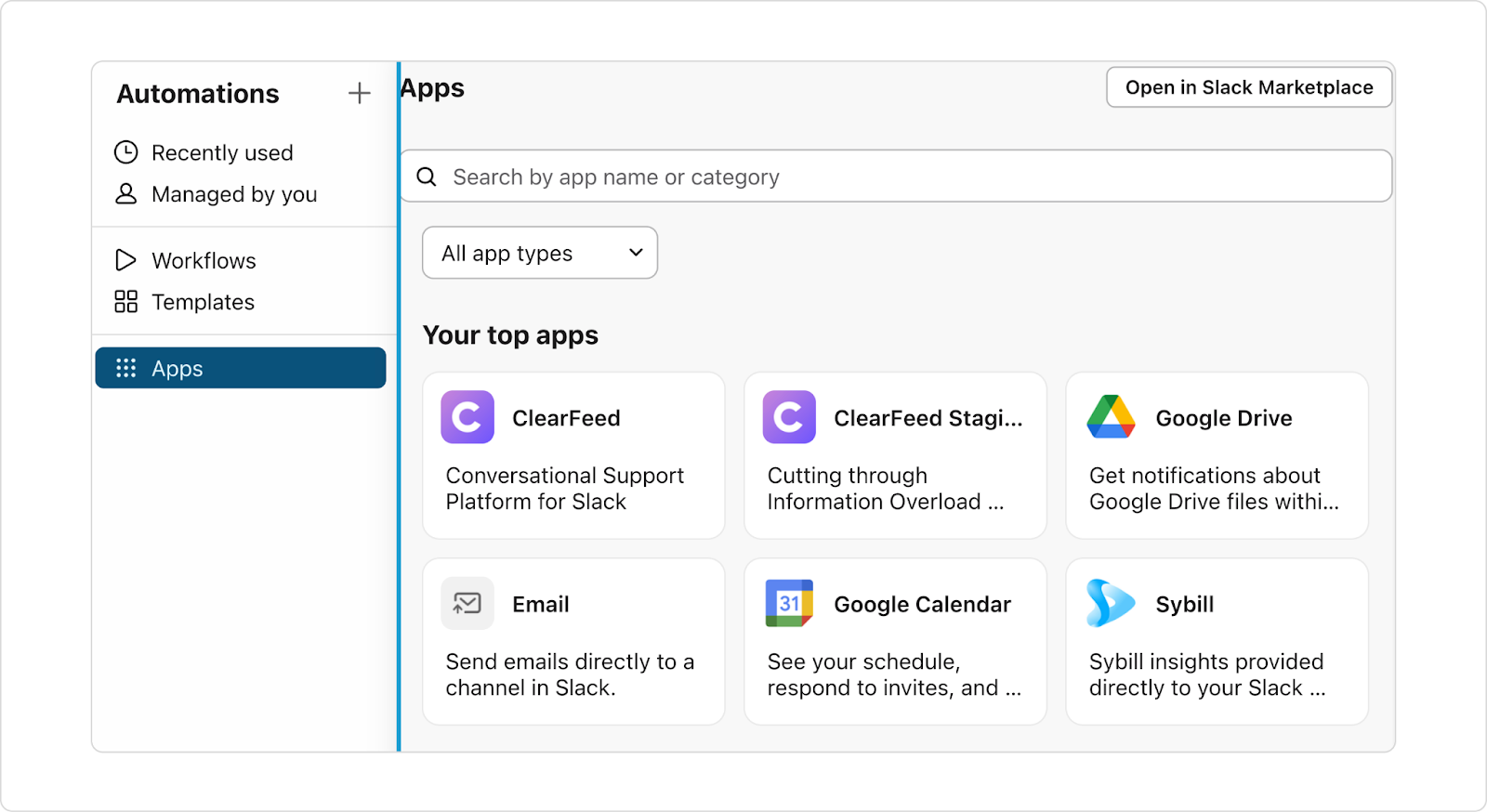 To view and reply: Click on the notification, or go to More → Automations → Apps. Select the Google Drive app and go to the Messages tab.