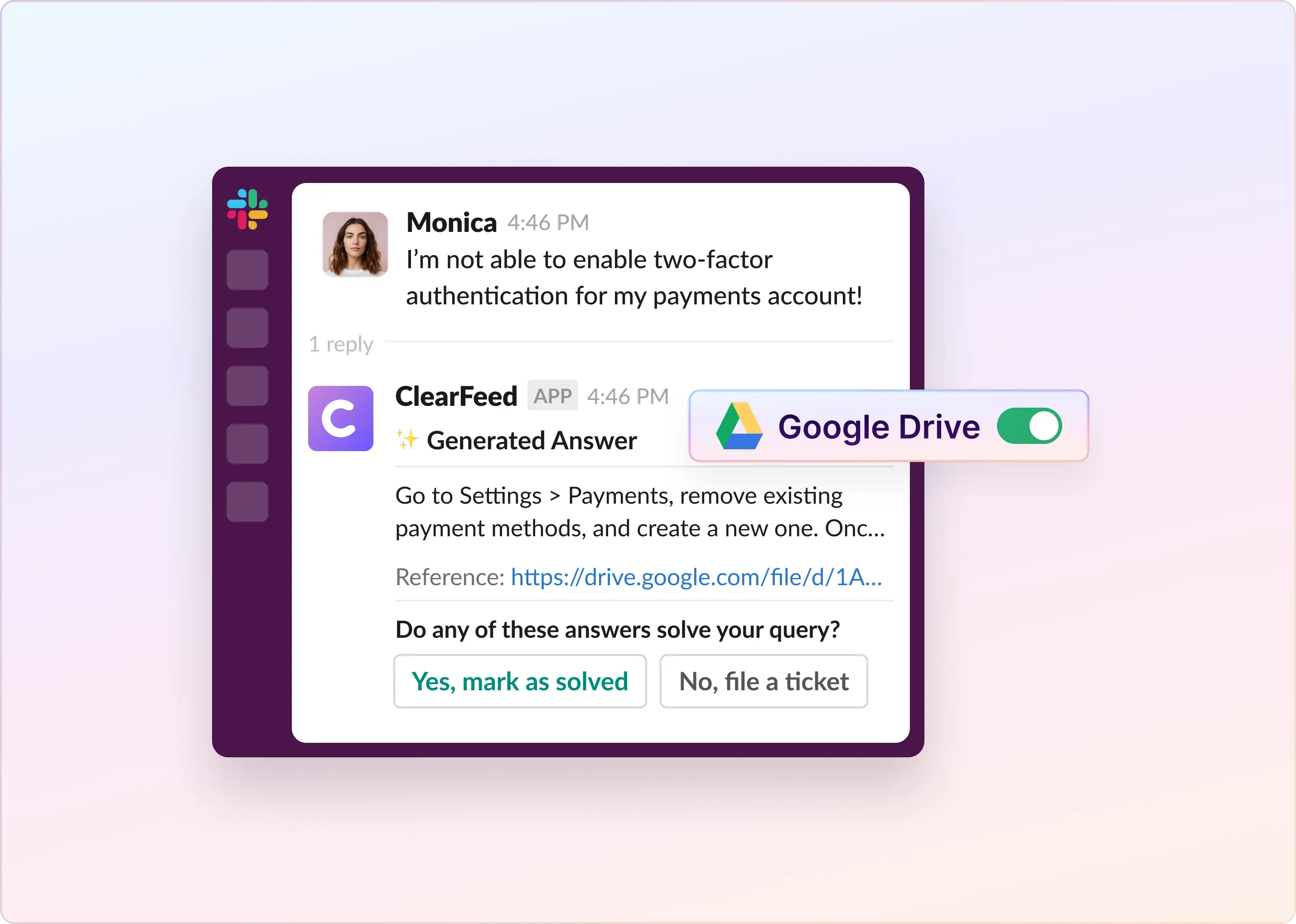 How To Auto-Answer in Slack Using Docs and PDFs From Google Drive?