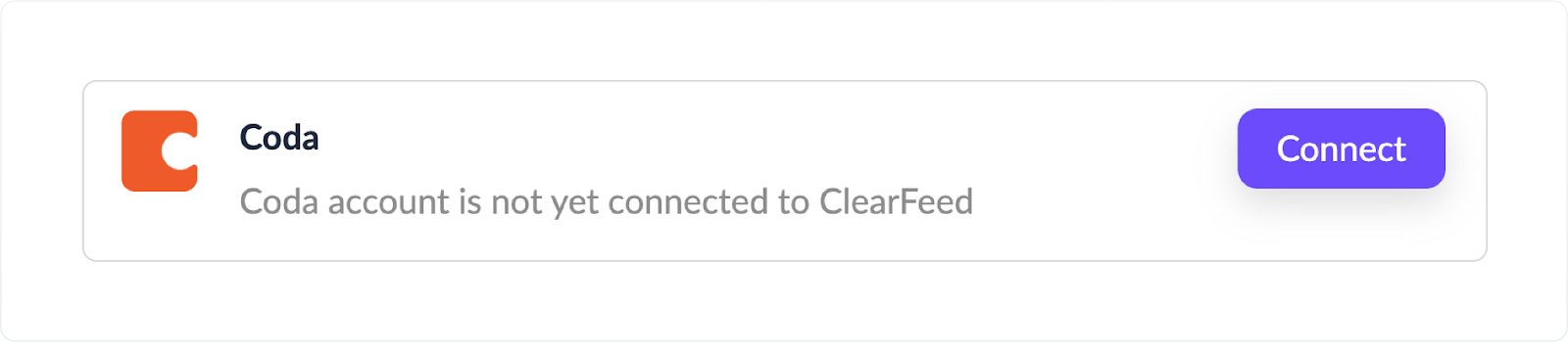 Find Coda and click Connect