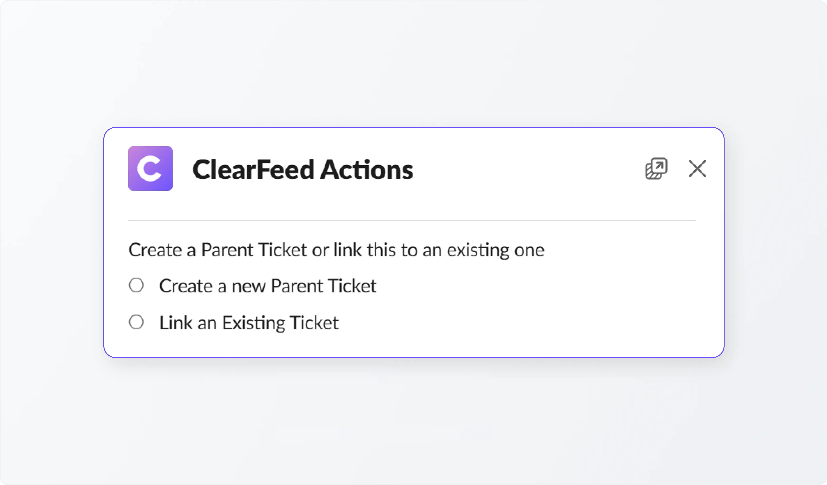 Create or Link to a Parent Ticket