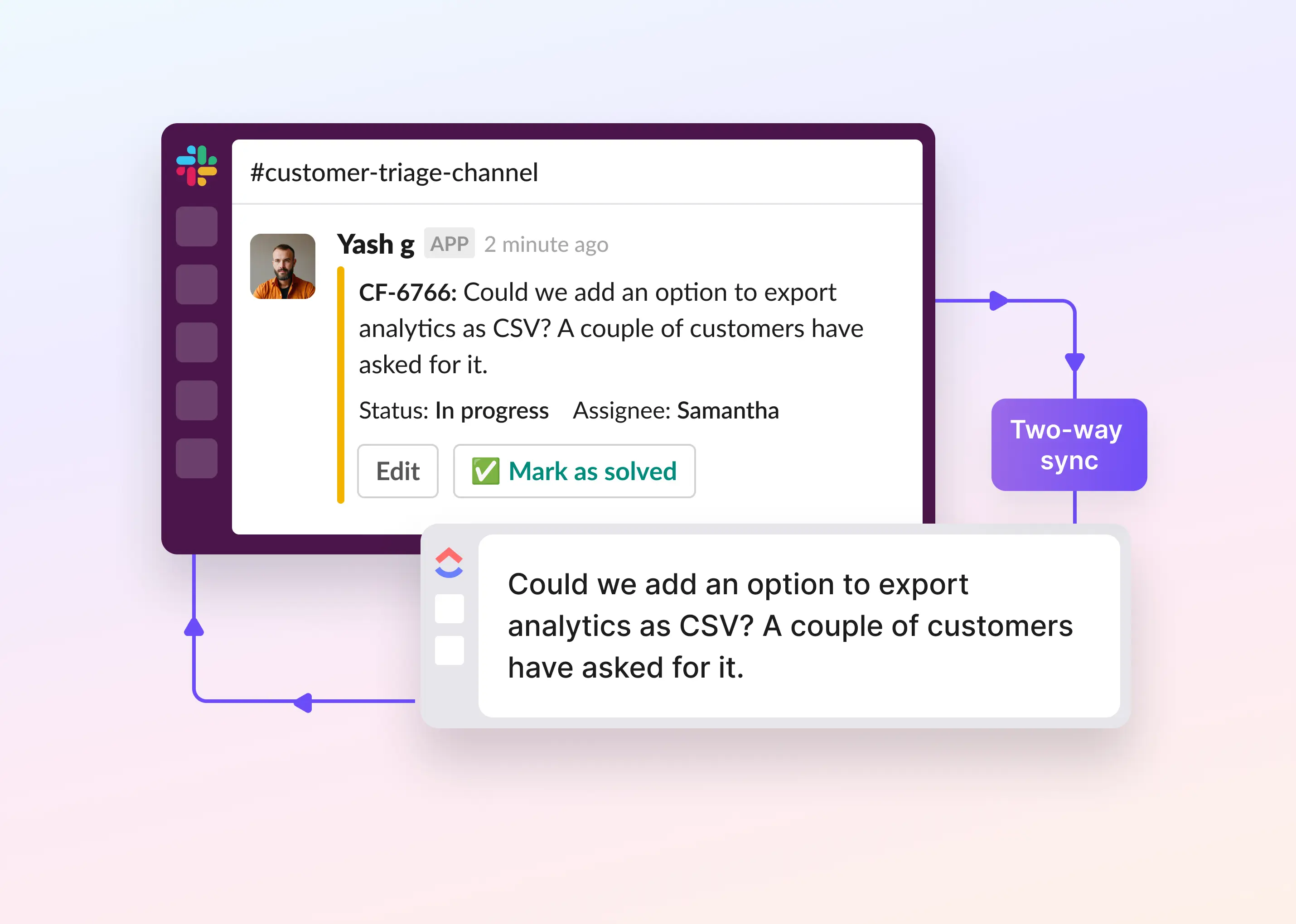 New! Manage Your ClickUp Tasks from Slack with ClearFeed’s Reverse ClickUp Flow
