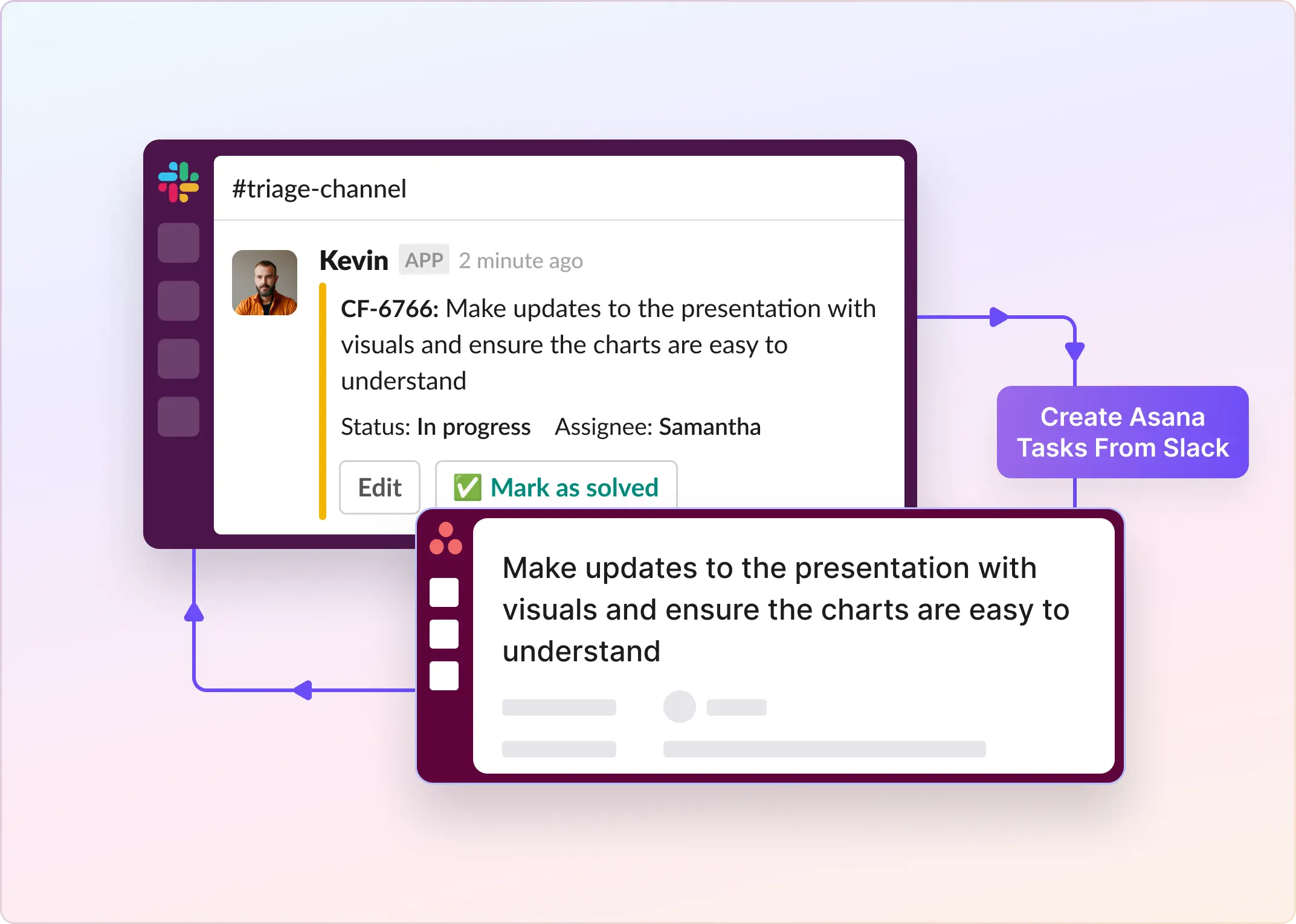 How To Create Asana Tasks From Slack Using ClearFeed?