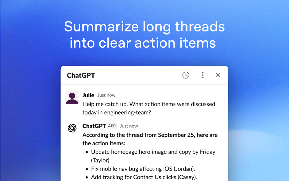 Fast Summaries for Long Slack Conversations