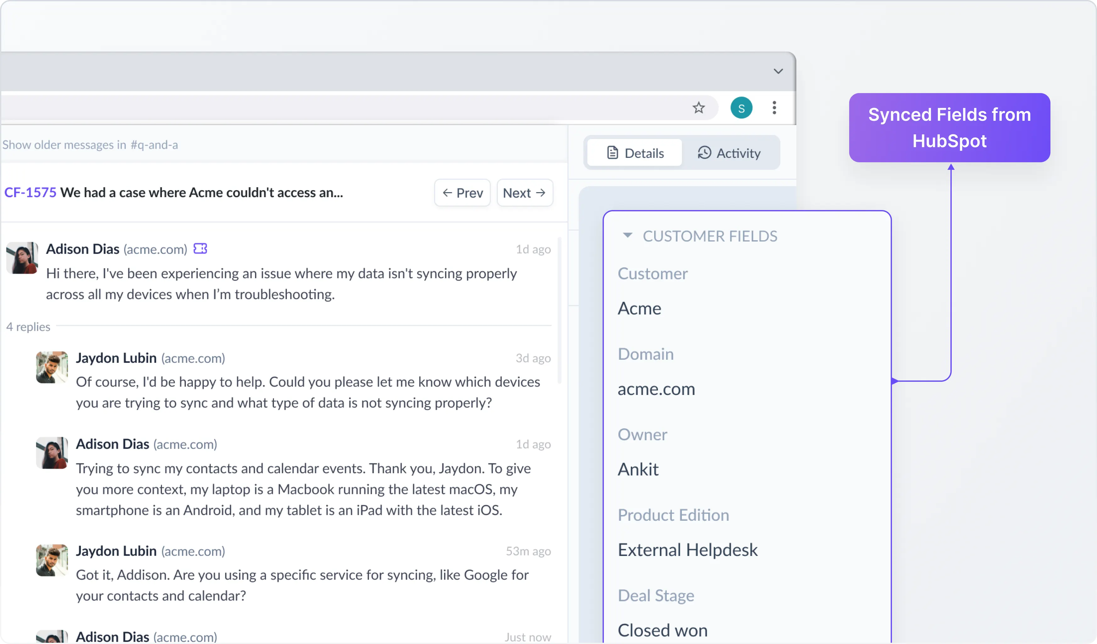 See Customer Context on Every Request
