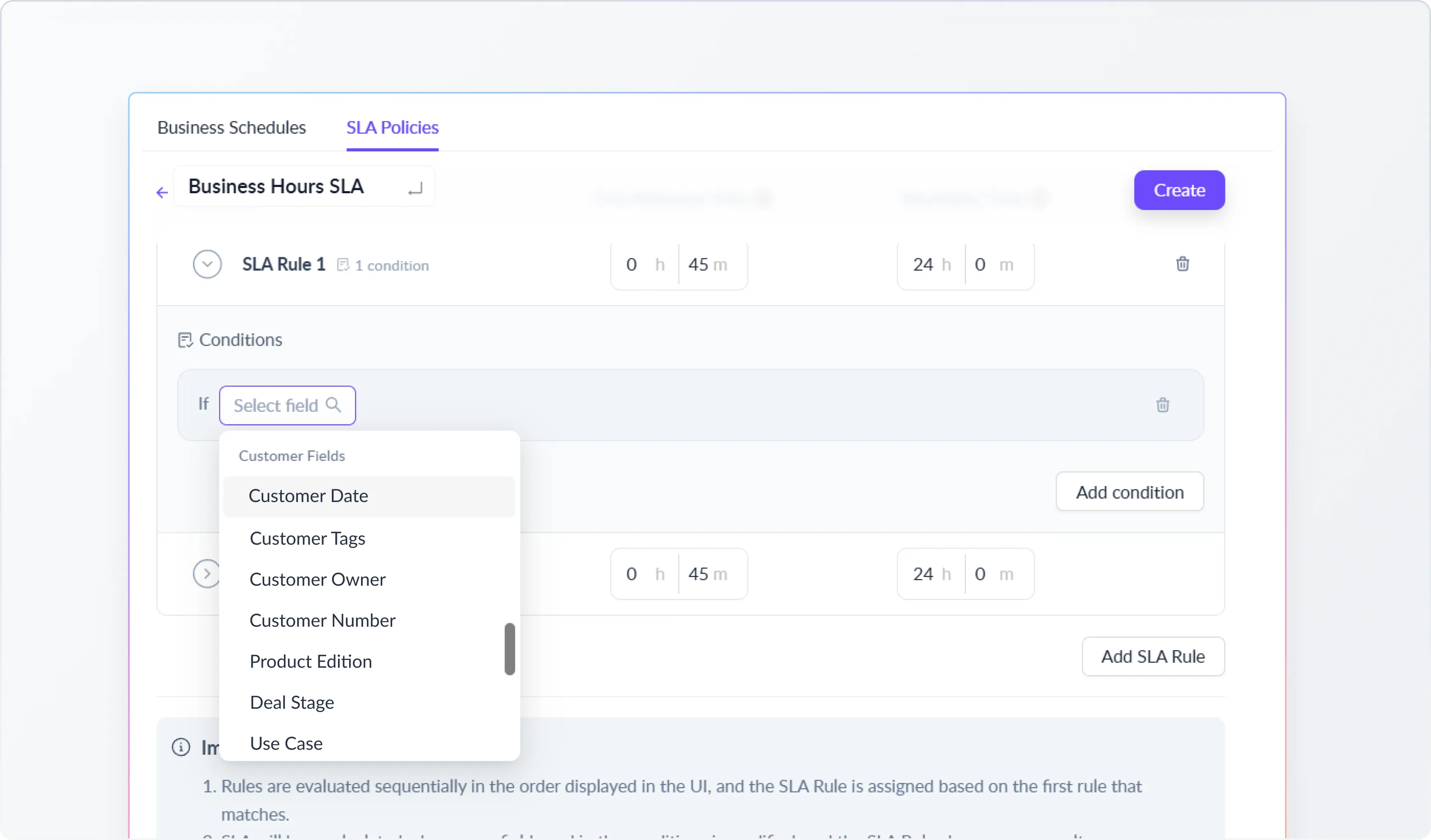 Define SLAs Using Customer Information