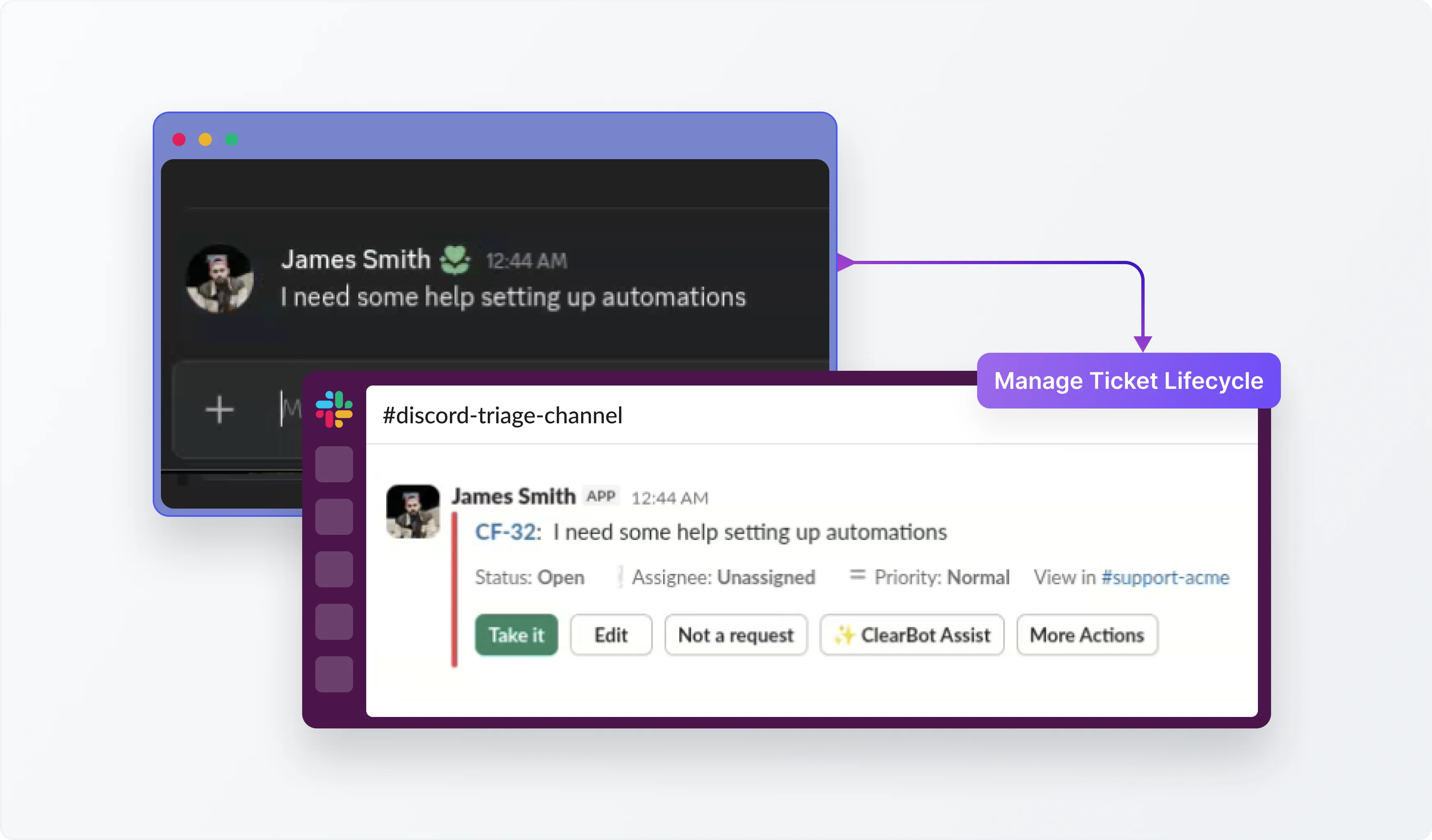 Manage Discord Ticket Lifecycle