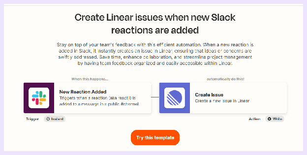 create linear issues from slack
