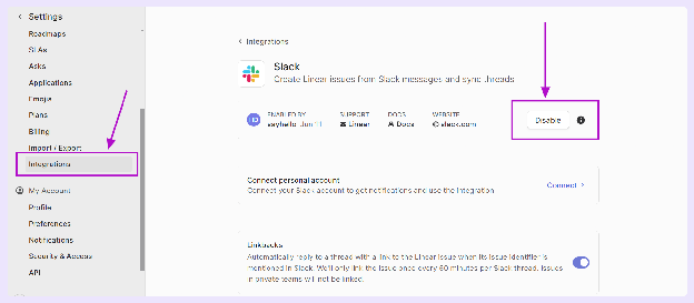 set up linear and slack integration