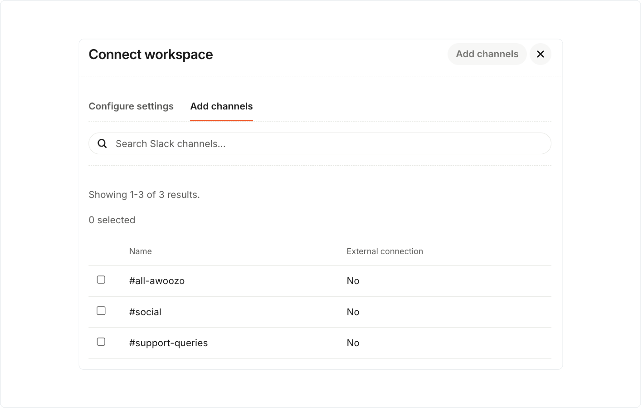 add slack channels to intercom integration