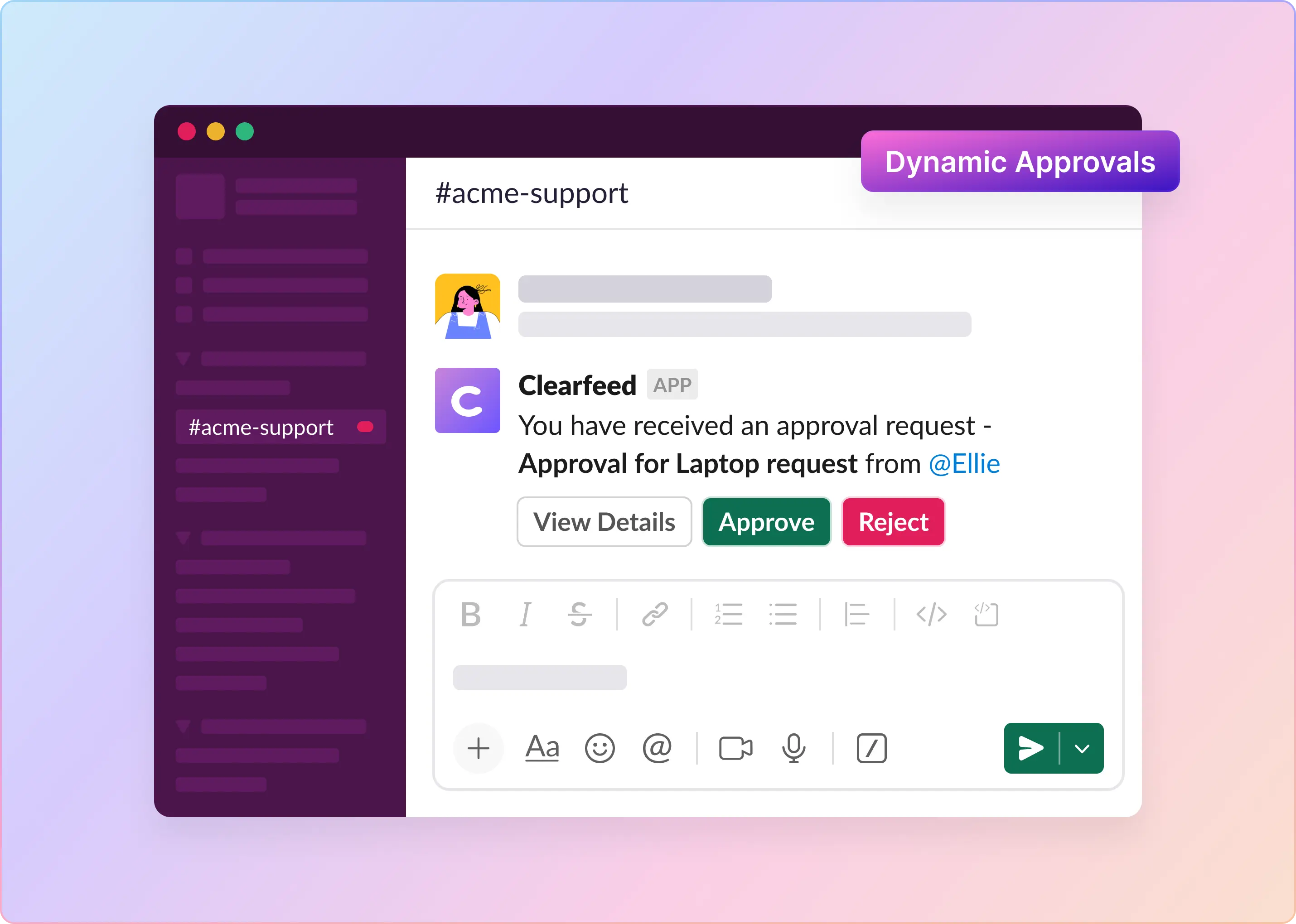 Automatically Route Approvals to the Right Manager Using Dynamic Approvers in ClearFeed