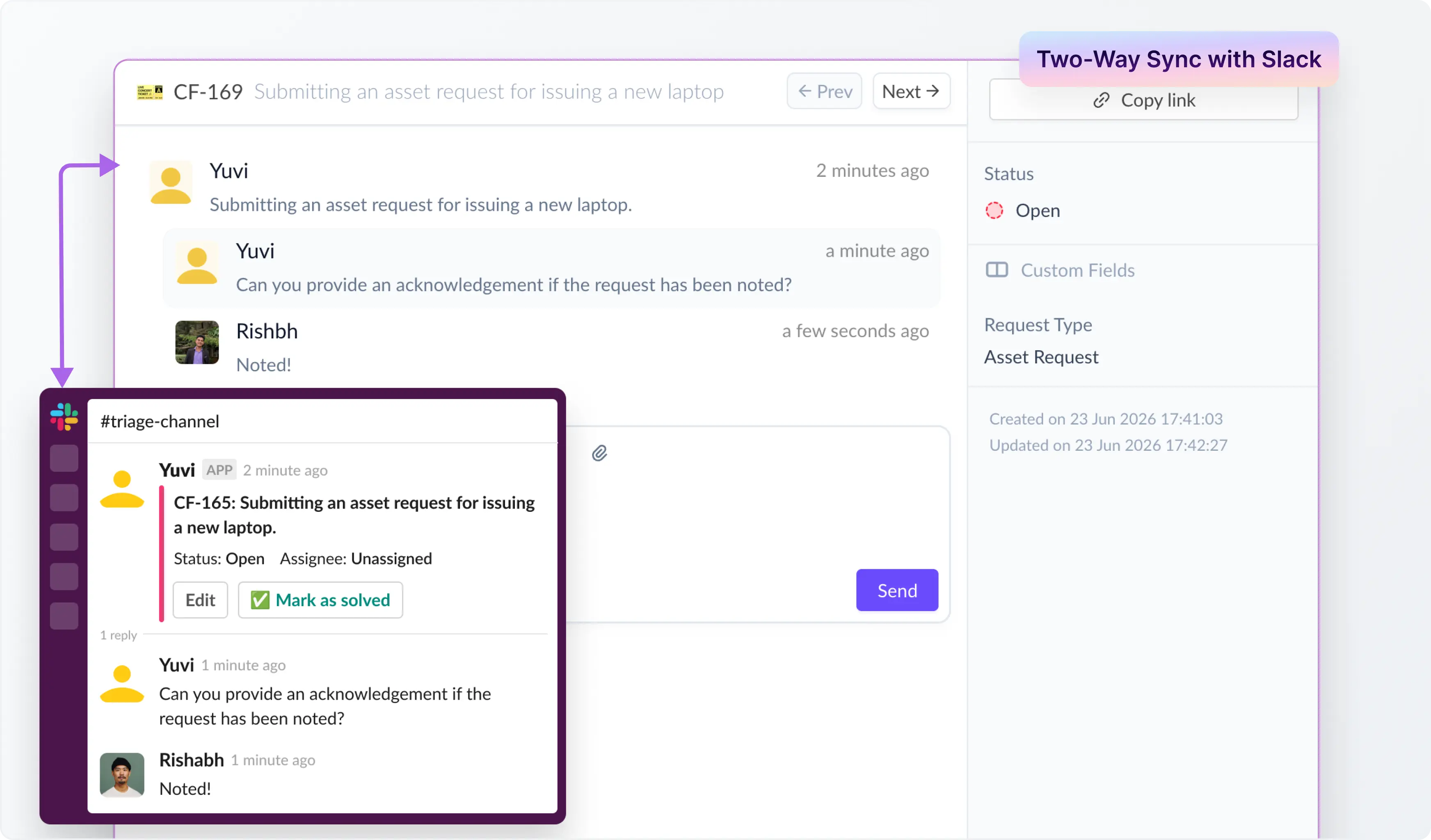 Real-Time Two-Way Sync with Slack
